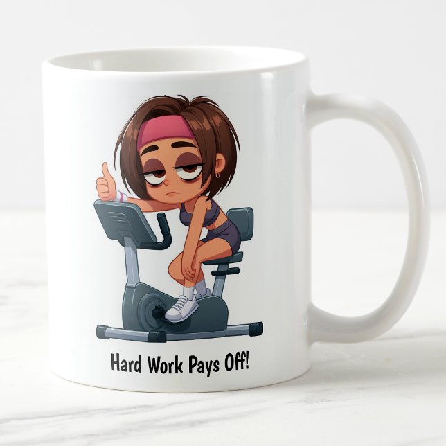 Customisable Exercise Bike Workout Coffee Mug (Creator Uploaded)