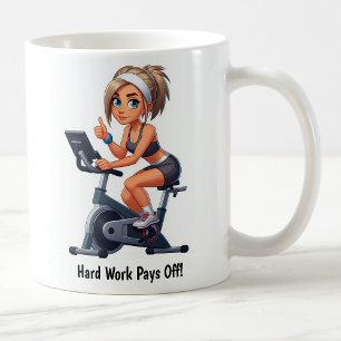 Customisable Exercise Bike Workout Coffee Mug