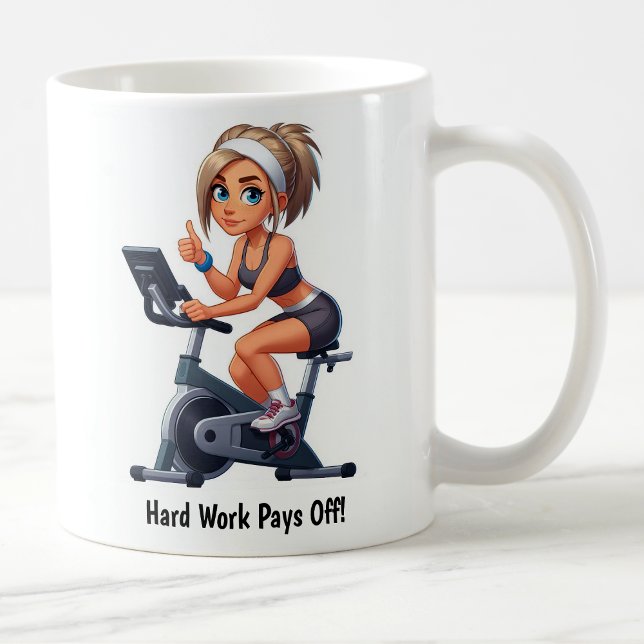 Customisable Exercise Bike Workout Coffee Mug (Creator Uploaded)