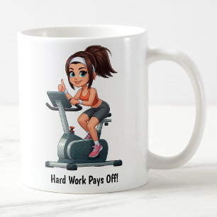 Customisable Exercise Bike Workout Coffee Mug