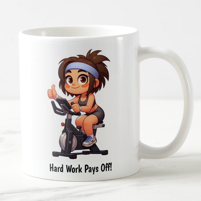 Customisable Exercise Bike Workout Coffee Mug (Creator Uploaded)