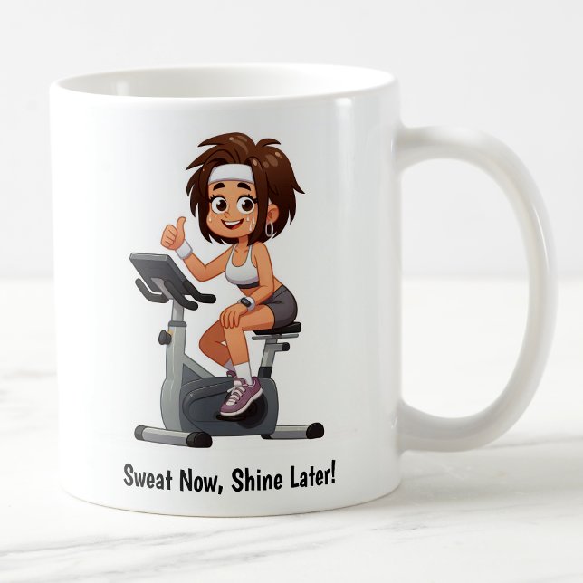 Customisable Exercise Bike Workout Coffee Mug (Creator Uploaded)