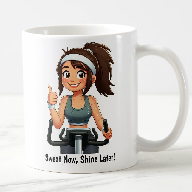 Customisable Exercise Bike Workout Coffee Mug (Creator Uploaded)