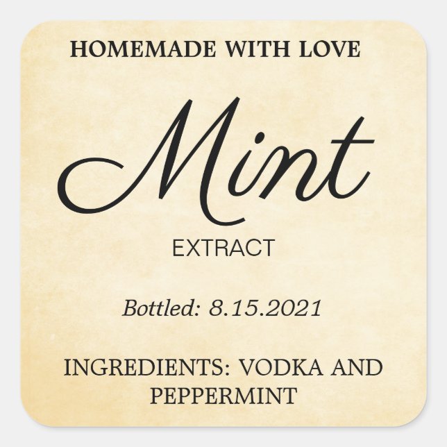 Customisable Extract Label VN05 (Front)