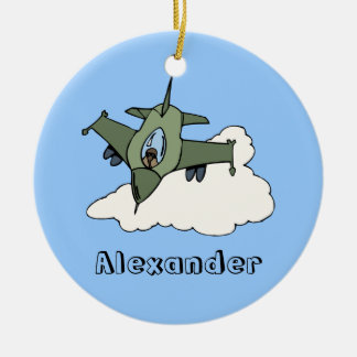 Customisable F16 Fighting Falcon Design Ceramic Tree Decoration