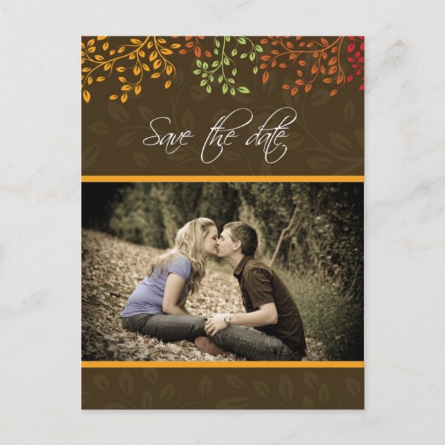 Customisable Fall Save the Date Wedding Invitation (Front)