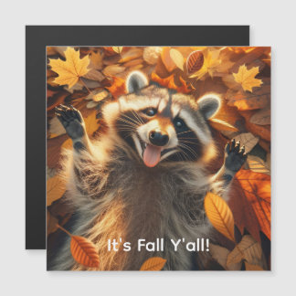 Customisable Fall Silly Racoon