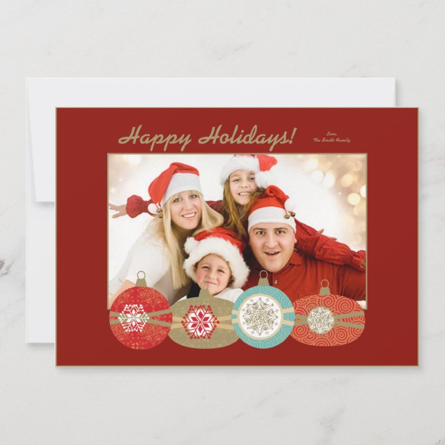 Customisable Family Christmas Photo Card (Front)