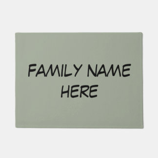 customisable family name door mat