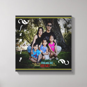Customisable Family Photo Canvas Wall Art