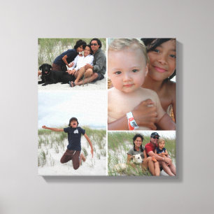 Customisable Family Photo Collage Canvas Print