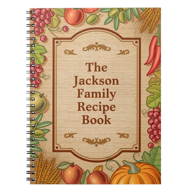 Customisable Family Recipe Book (Front)