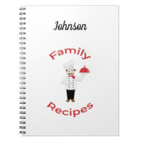 Customisable Family Recipe Book Italian Chef Notes