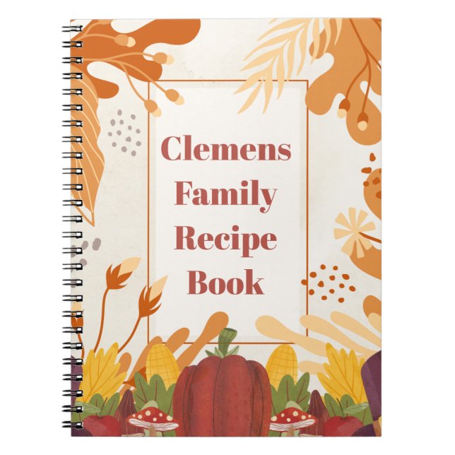 Customisable Family Recipe Notebook (Front)