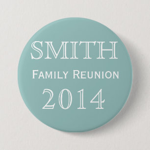 Customisable Family Reunion Blue 7.5 Cm Round Badge