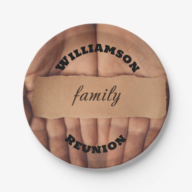 Customisable Family Reunion Paper Plate (Front)