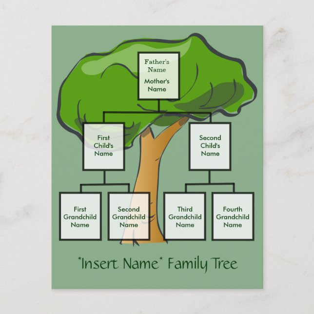 Customisable Family Tree Flyer (Front)