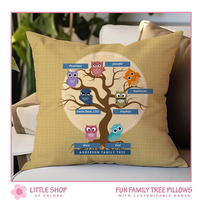 Customisable Family Tree Monogram Cushion (Creator Uploaded)