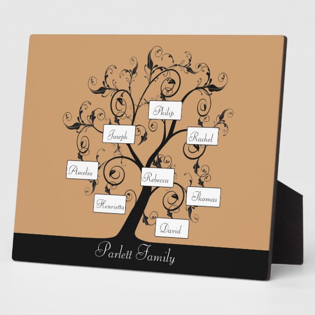 Customisable Family Tree Plaque (Side)