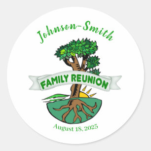 Customisable Family Tree Reunion Stickers