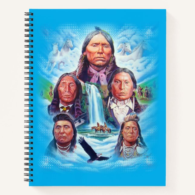Customisable Famous Native Americans Indian Chiefs Notebook (Front)