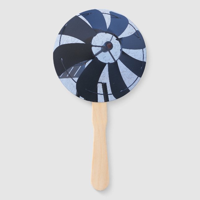 Customisable fan with black wind mill blades (Front)
