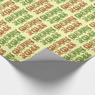 Customisable Fancy Merry Xmas Wrapping Paper