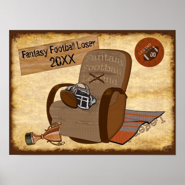 Customisable Fantasy Football Loser Ideas Poster (Front)