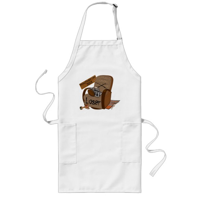 Customisable Fantasy Football Loser Trophy Ideas Long Apron (Front)