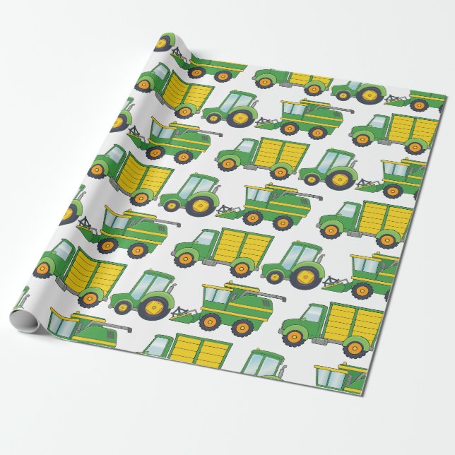 Customisable Farm Wrapping Paper (Unrolled)