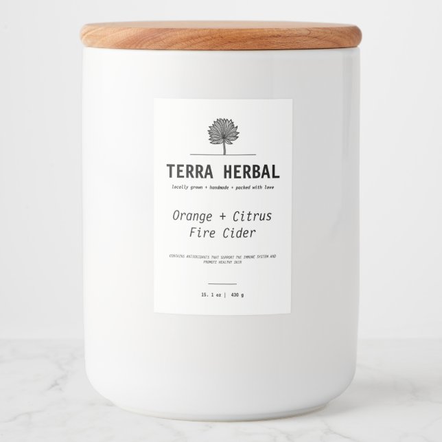 Customisable Farmers Market Product Label (Front)