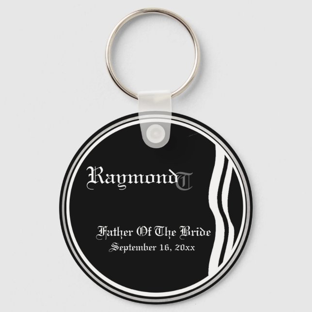 Customisable Father Of The Bride Keepsake Keychain (Front)