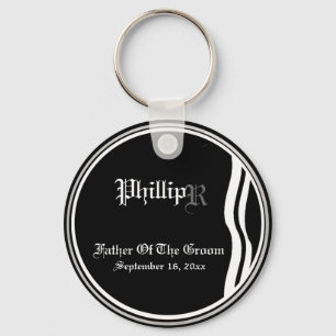 Customisable Father Of The Groom Keepsake Keychain