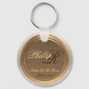 Customisable Father Of The Groom Keepsake Keychain
