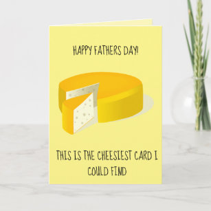Customisable fathers day cheese card