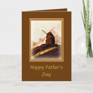 Customisable Father's Day European Windmill Card