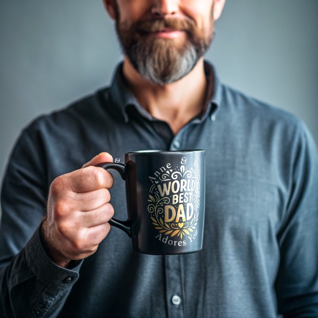 Customisable Father's Day -Names & Message Coffee Mug (Creator Uploaded)