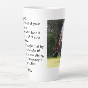 Customisable Father's Day Photo Latte Mug