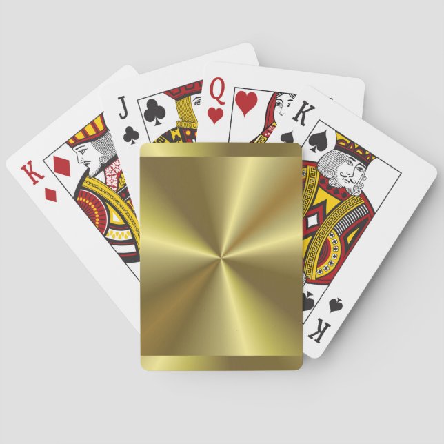 Customisable Faux Gold Elegant Modern Template Playing Cards (Back)