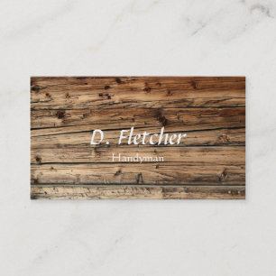Customisable faux wood business card