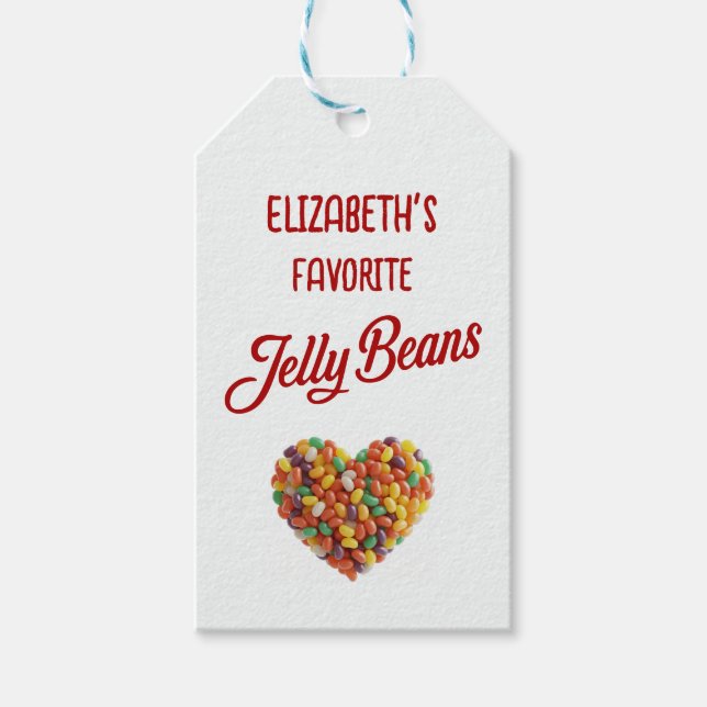 Customisable Favourite Jelly Beans Gift Tags (Front)