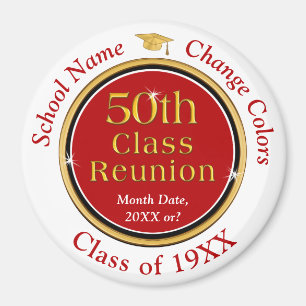 Customisable, Favours for 50th Class Reunion, Magnet