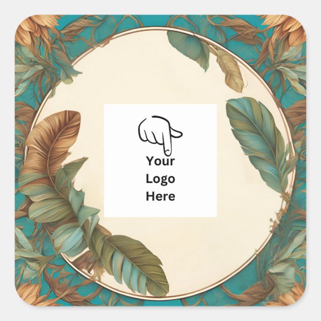 Customisable Feathers Logo Packaging Sticker (Front)