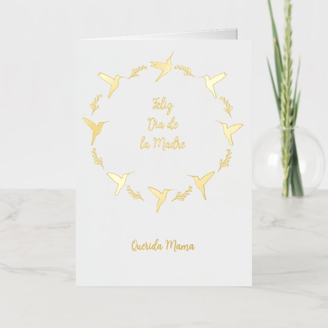 Customisable Feliz Dia De Las Madres Card (Front)