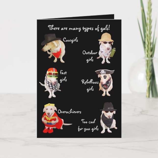 Customisable Female Birthday Card (Front)
