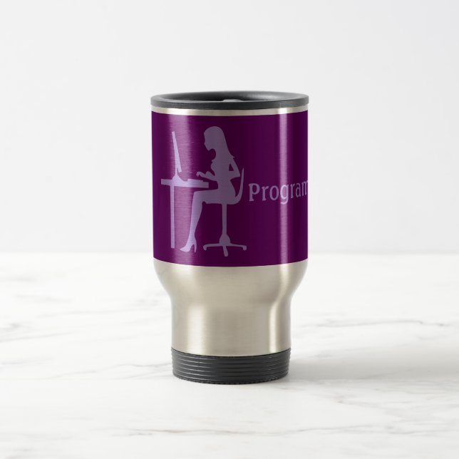 Customisable Female Silhouette Programmer Mug (Center)