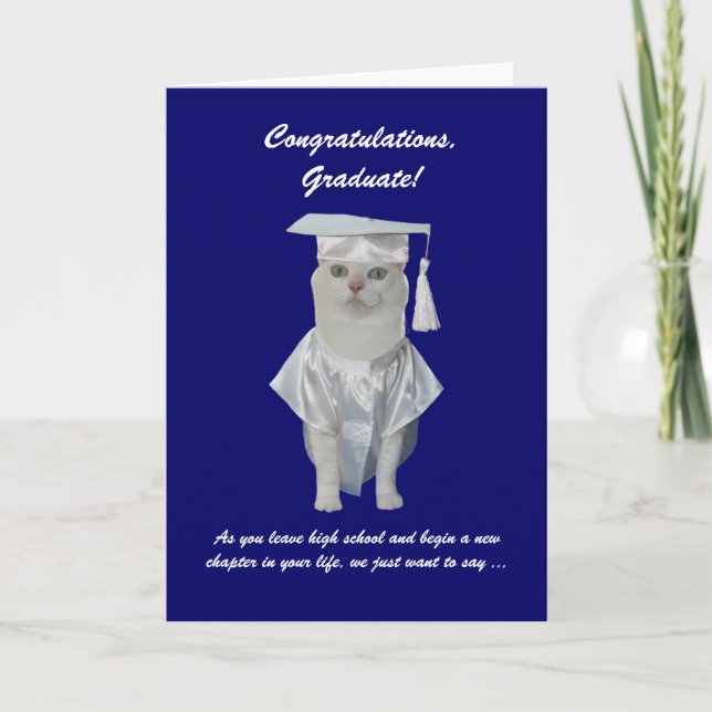 Customisable Feminine Graduation Card (Front)