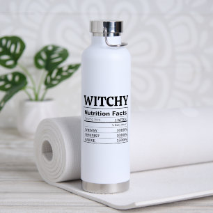 Customisable Feminist Witch Astrology Tarot Zodiac Water Bottle