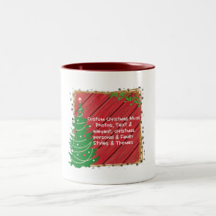 Customisable Festive Personalised Christmas Two-Tone Coffee Mug