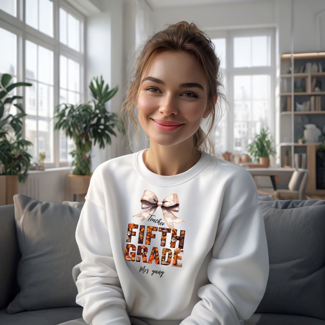Customisable Fifth Grade Teacher Name Sweatshirt - (Creator Uploaded)